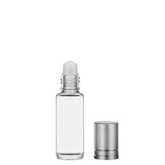 درب شیشه ای رول روی بطری نقره ای 5 میلی لیتری 1500 عدد