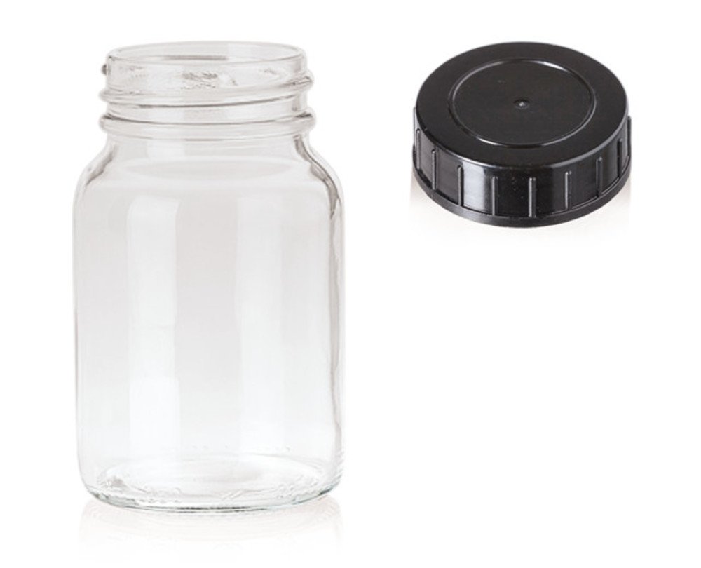 Şeffaf Cam Geniş Boyunlu Numune Şişe 500 ml 20 Adet