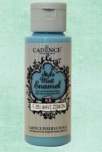 Mavi Zirkon Enamel Mat Hobi (Cam - Porselen - Polyester) Boyası - 59 ml
