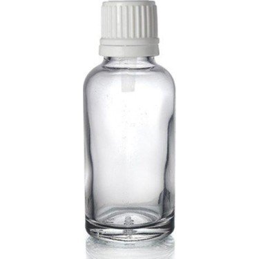 Şeffaf Cam Şişe 100 ml İçten Damlalıklı Kapak 18 mm 540 Adet