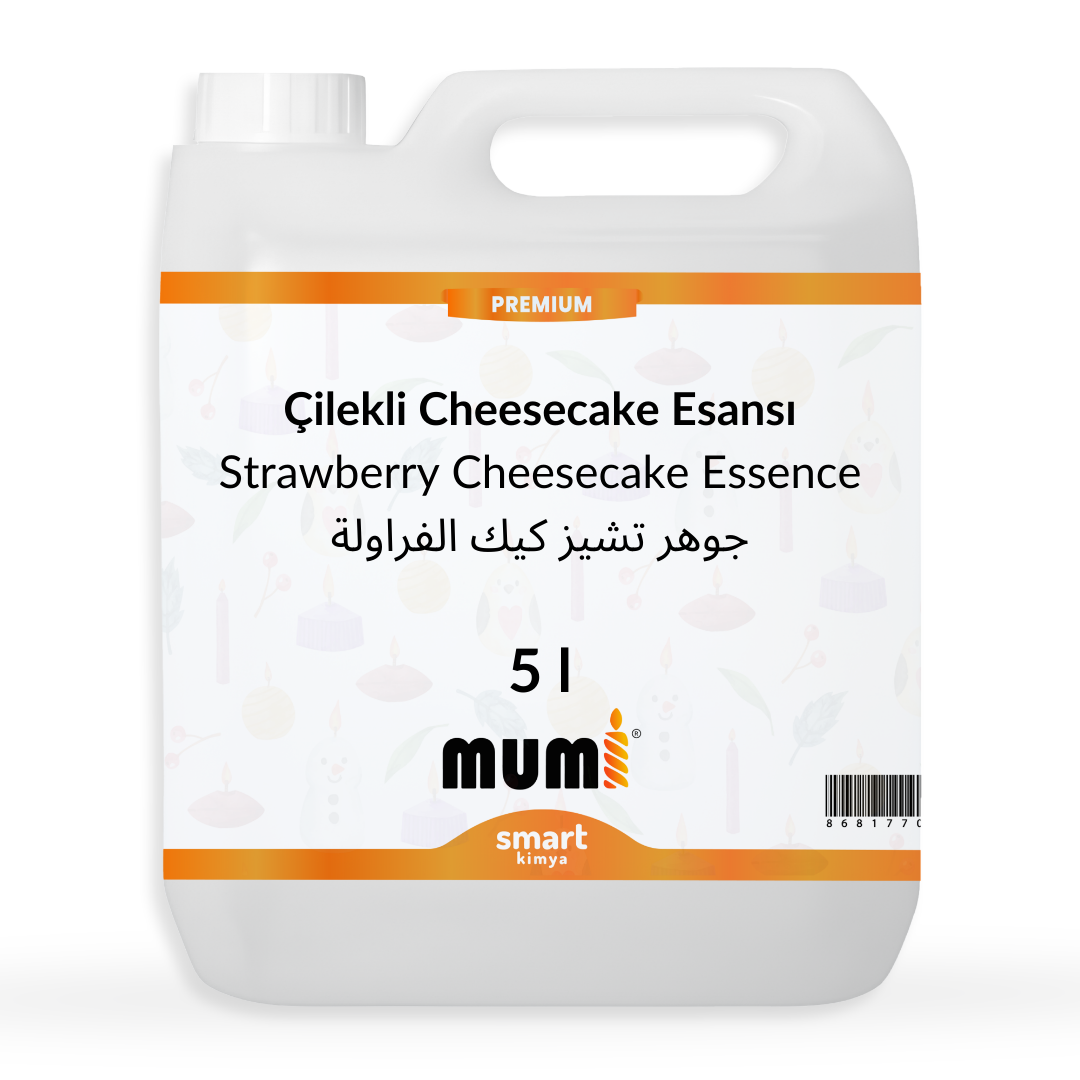Premium Çilekli Cheesecake Mum Esansı 5 litre