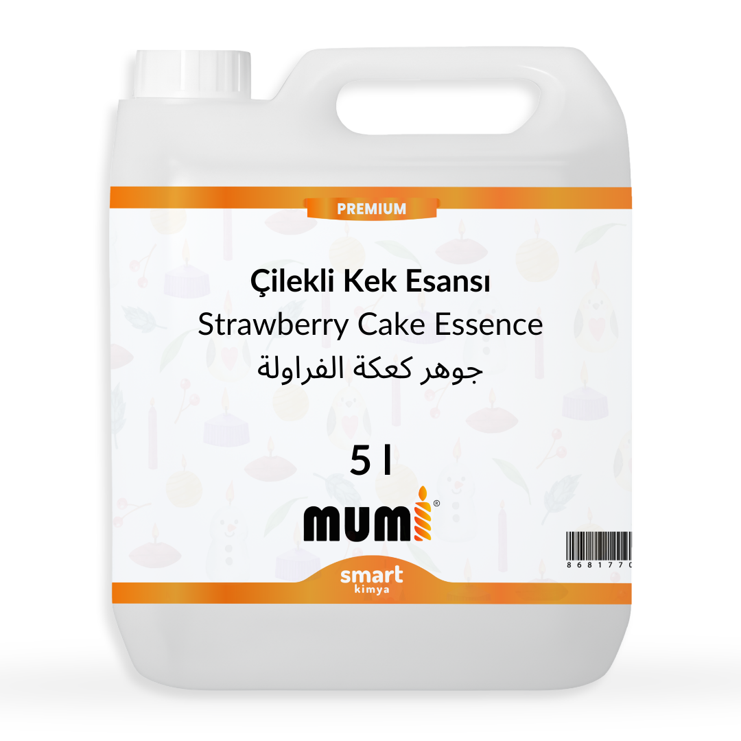 Premium Çilekli Kek Mum Esansı 5 litre