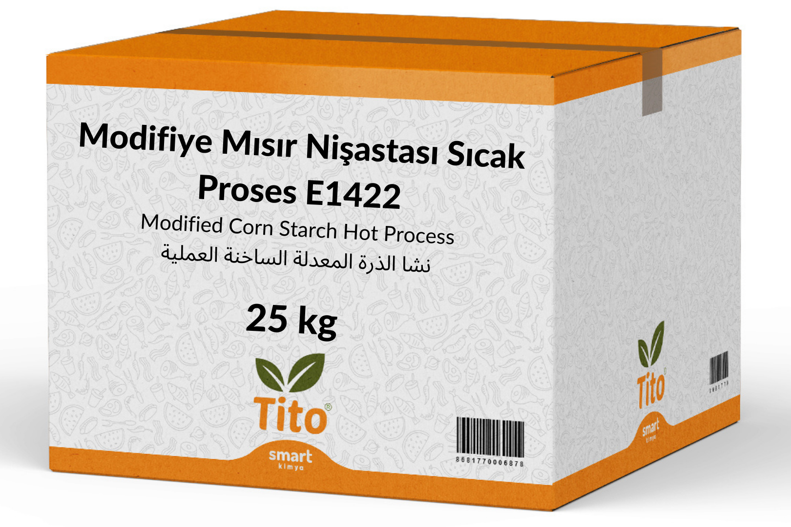 Modifiye Mısır Nişastası Sıcak Proses E1422 25 kg