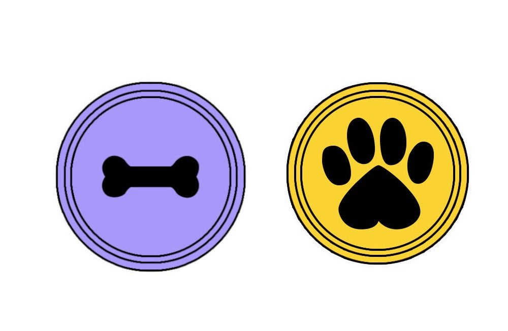 Köpek Patisi ve Kemik Set 6x6 cm 12 Adet