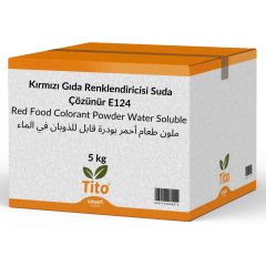 Kırmızı Gıda Renklendiricisi Toz Suda Çözünür E124 5 kg