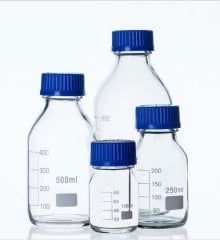 Şeffaf Cam Şişe Otoklavlanabilir 250 ml