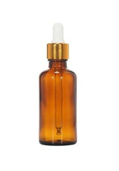 Amber Renkli Damlalıklı Cam Şişe 50 ml
