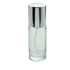 Şeffaf Cam Silindir Gümüş Kapak Losyon Krem Şişesi 50 ml 585 Adet