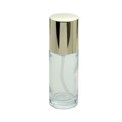 Şeffaf Cam Silindir Gold Kapak Losyon Krem Şişesi 50 ml 20 Adet