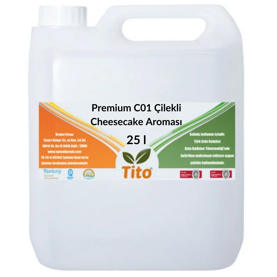 Premium C01 Çilekli Cheesecake Aroması 25 litre