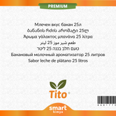 Premium Muzlu Süt Aroması 25 litre