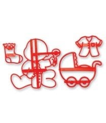 Bebek temalı Patchwork Baskı Seti (Resim Klişesi) - 4 Parça