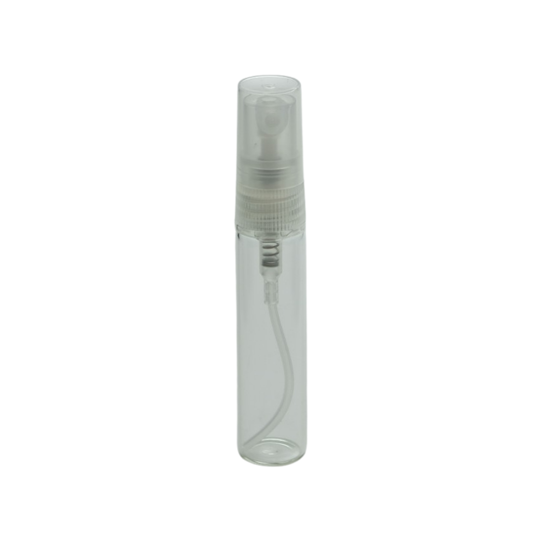Şeffaf Cam Şişe Tester Parfüm Şişesi Şeffaf Kapaklı 5 ml 10 Adet