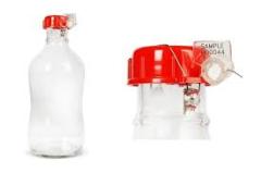 Стеклянная бутылка для отбора проб топлива с герметичной крышкой