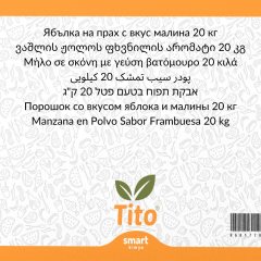 Toz Elma Frambuaz Aroması 20 kg