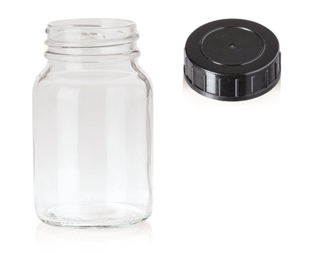 Şeffaf Cam Geniş Boyunlu Numune Şişe 500 ml 20 Adet