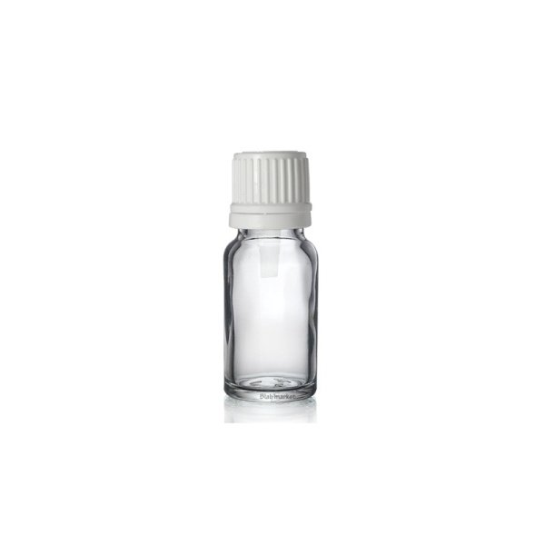 Şeffaf Cam Şişe 10 ml Kilitli Kapak 25 mm 20 Adet