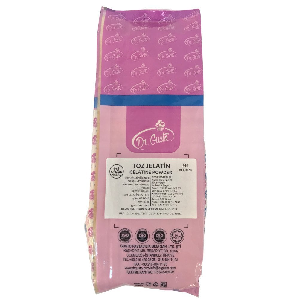 Toz Jelatin Sığır Jelatini 240 Bloom E441 1 kg