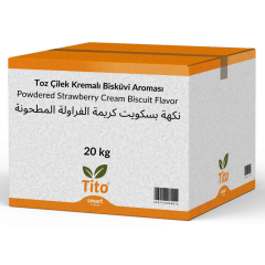Toz Çilek Kremalı Bisküvi Aroması 20 kg