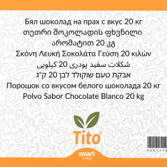 Toz Beyaz Çikolata Aroması 20 kg