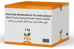 Siyah Gıda Renklendiricisi Toz Suda Çözünür 1 kg