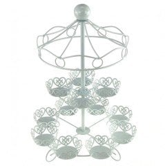 Muffin Cupcake Kurabiye Mini Pasta Kek Servis Sunum Standı Metal Atlı Karınca Sunumluk 2 Katlı