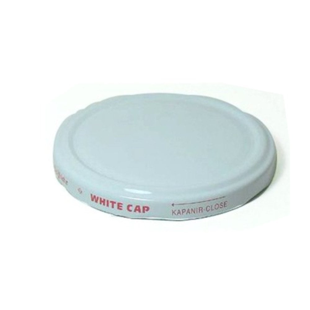 Beyaz Metal Kavanoz Kapağı 82 mm 100 Adet
