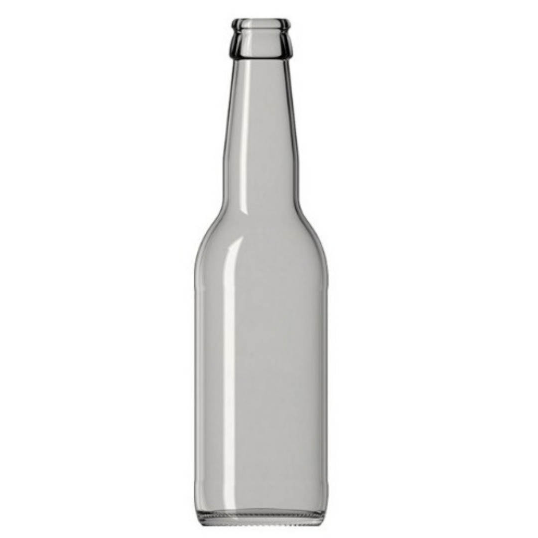 Şeffaf Cam Şişe Tombul 330 ml