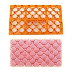 Kalp Patchwork Şeker Hamuru Baskı Seti Dekor Kalıbı