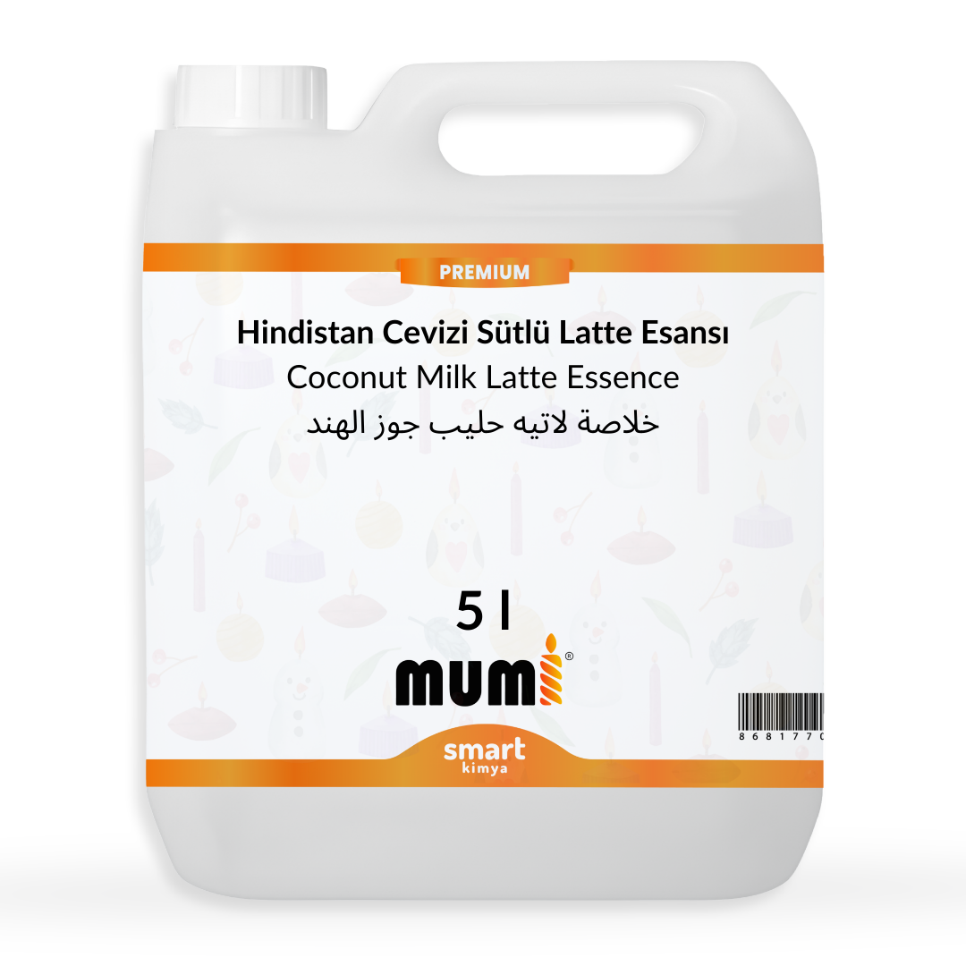 Premium Hindistan Cevizi Sütlü Latte Mum Esansı 5 litre