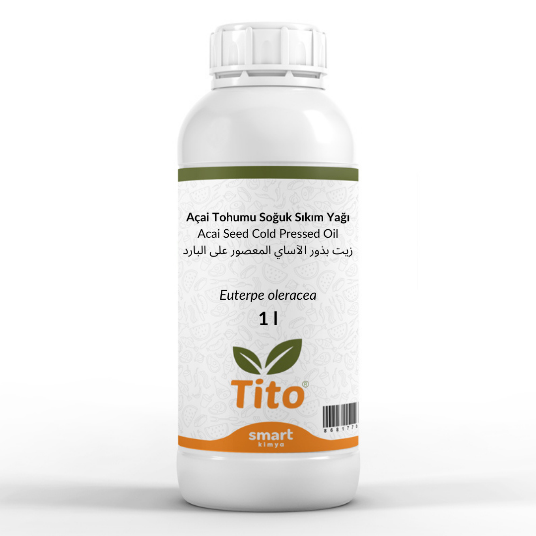 Açai Tohumu Soğuk Sıkım Yağı Euterpe oleracea 1 litre