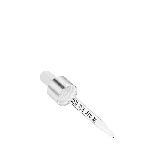 Cam Dereceli Metal Gri Kapak 18 mm 30 ml Şişe Uyumlu 1500 Adet