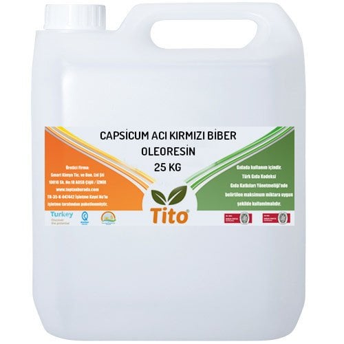 Capsicum Acı Kırmızı Biber Oleoresin 1.000.000 25 kg