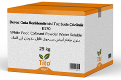 Beyaz Gıda Renklendiricisi Toz Suda Çözünür E170 25 kg