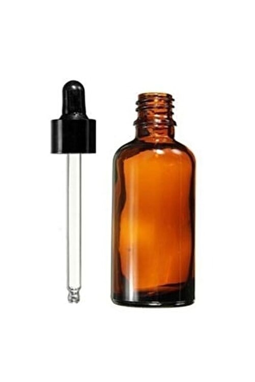 Amber Cam Şişe 50 ml Sıkmalı Damlalıklı Kapak 18 mm