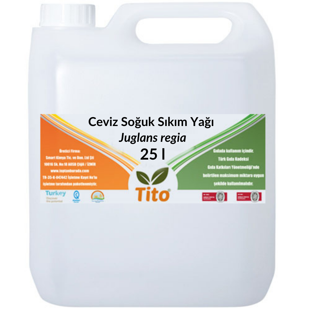 Ceviz Soğuk Sıkım Yağı Juglans regia 25 litre
