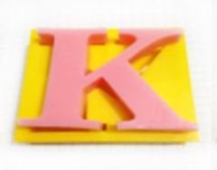 Силиконова форма за сапун с буква K и ароматизирани камъни