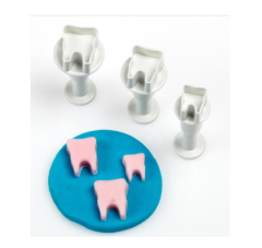 Mini Tooth-Pressed Injector Cookie Mold 3 Pieces