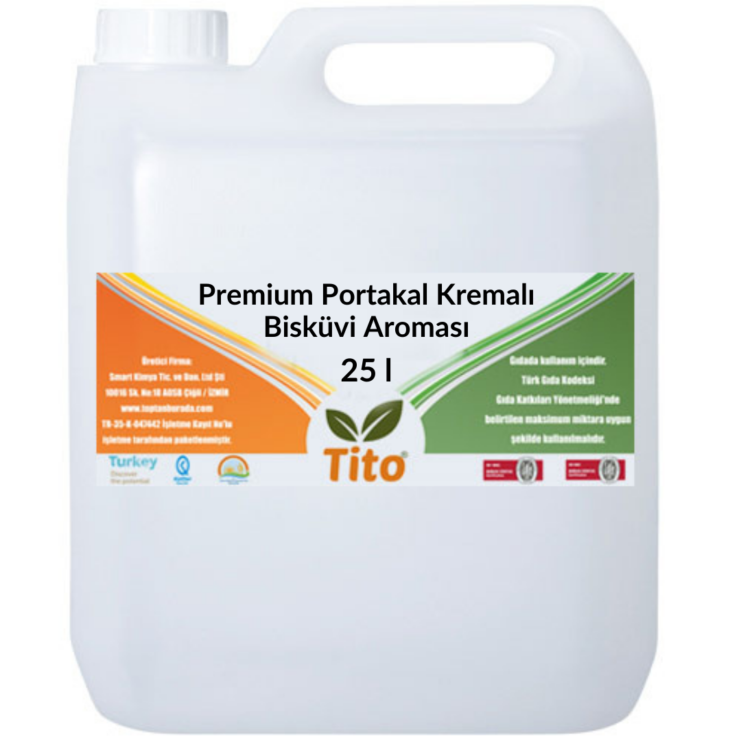Premium Portakal Kremalı Bisküvi Aroması 25 litre