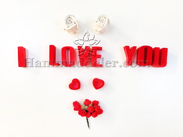 I Love You Kokulu Taş Yapım Seti
