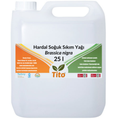 Hardal Soğuk Sıkım Yağı Brassica nigra 25 litre