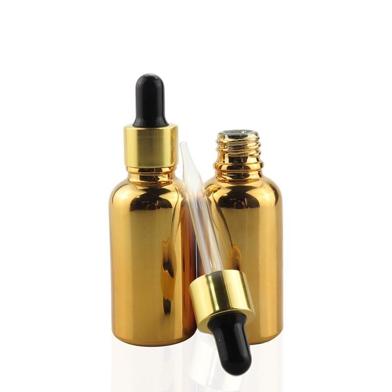 Gold Renkli Siyah Damlalıklı Cam Şişe 30 ml 1320 Adet