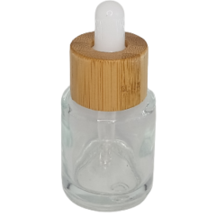 Damlalıklı Bambu Kapaklı Cam Şişe 20 ml 520 Adet