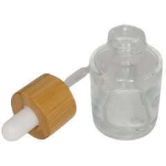 Damlalıklı Bambu Kapaklı Cam Şişe 20 ml 520 Adet