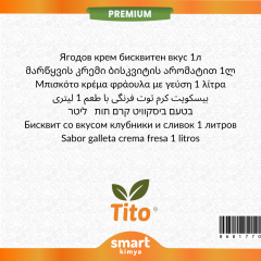 Premium Çilek Kremalı Bisküvi Aroması 1 litre