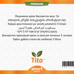 Premium Fındık Kremalı Bisküvi Aroması 5 litre