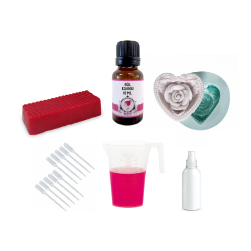 Kit de inicio para hacer jabón con corazón de amor para el día de San Valentín