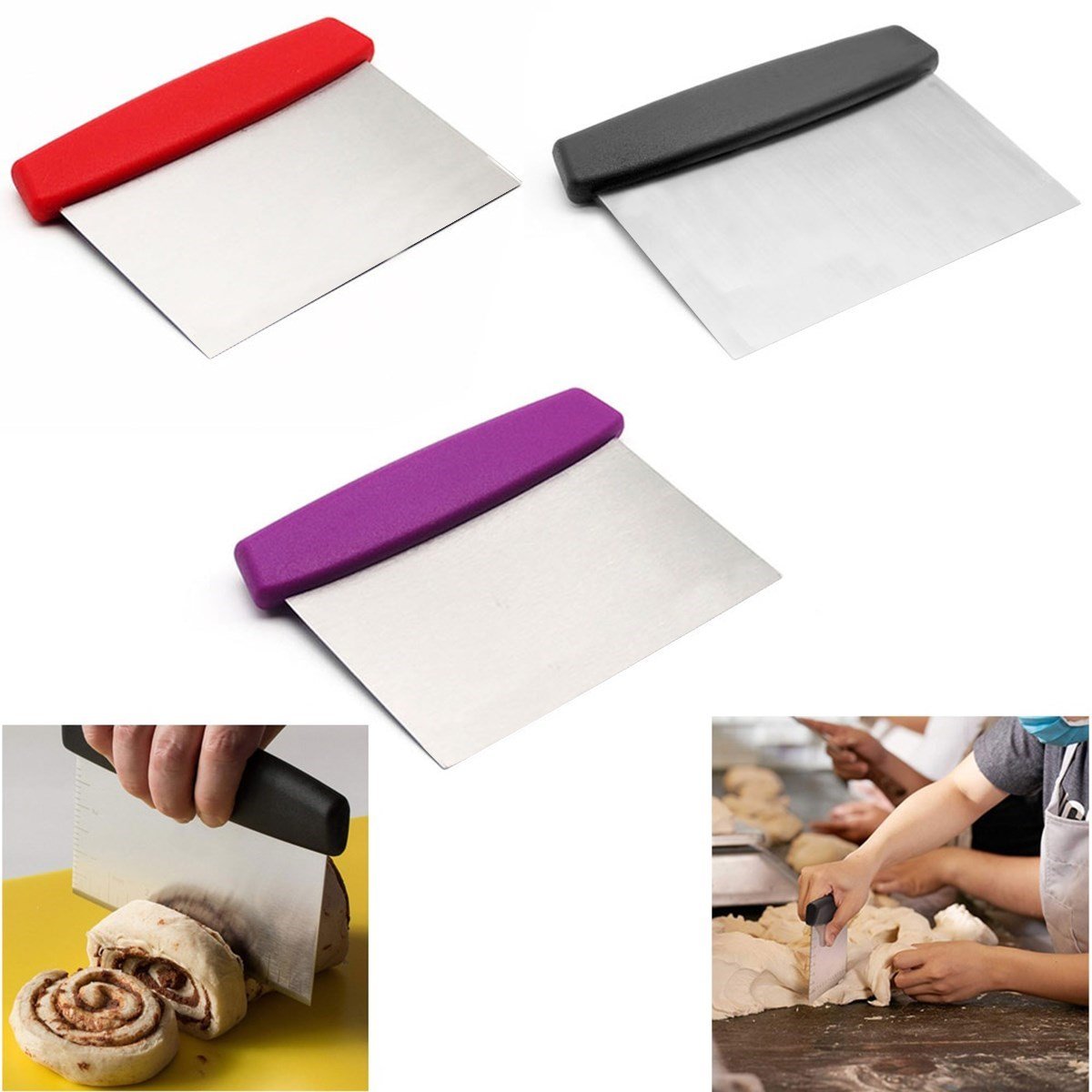 Hamur Kesici Kazıyıcı Spatula Paslanmaz Çelik 12 cm