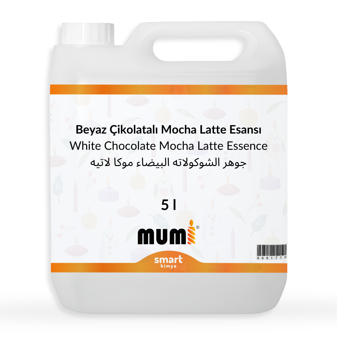 Beyaz Çikolatalı Mocha Latte Mum Esansı 5 litre