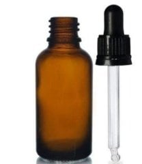 Amber Renkli Damlalıklı Cam Şişe 100 ml 552 Adet